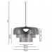 Φωτιστικό Κρεμαστό LED 12W 230V 1644lm Θερμό Φως Smoky Glass 4068